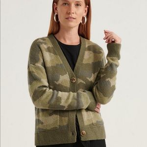 lucky brand camo cardigan